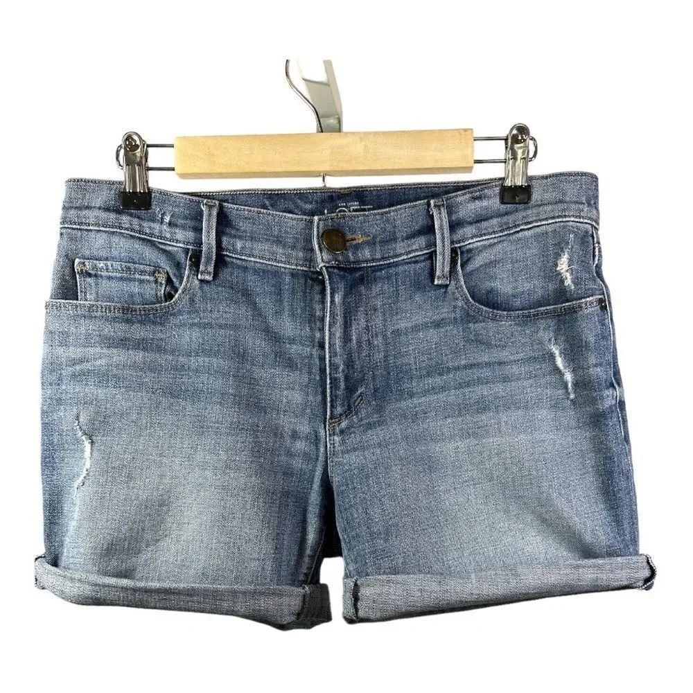 ANN TAYLOR LOFT Women’s Distressed Denim Jean Shorts Blue Size 27/4